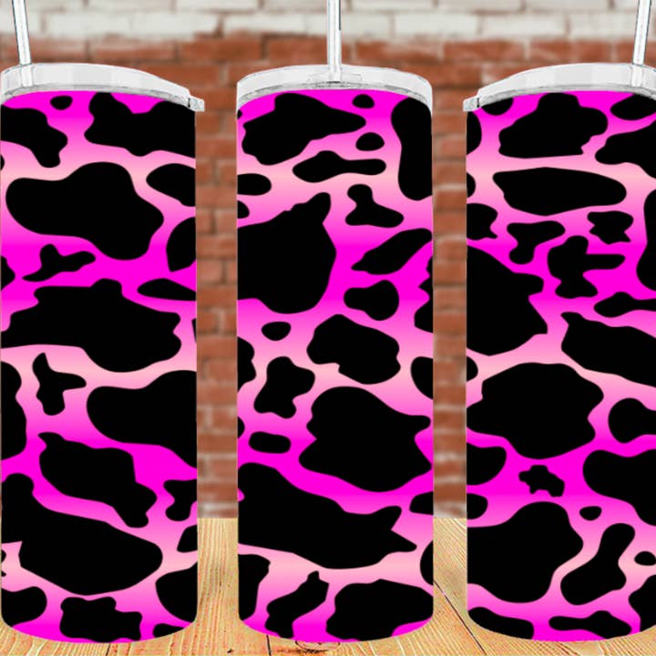 Becher mit Kuhmuster und Farbverlauf für den Großhandel von Cheyenne Customs