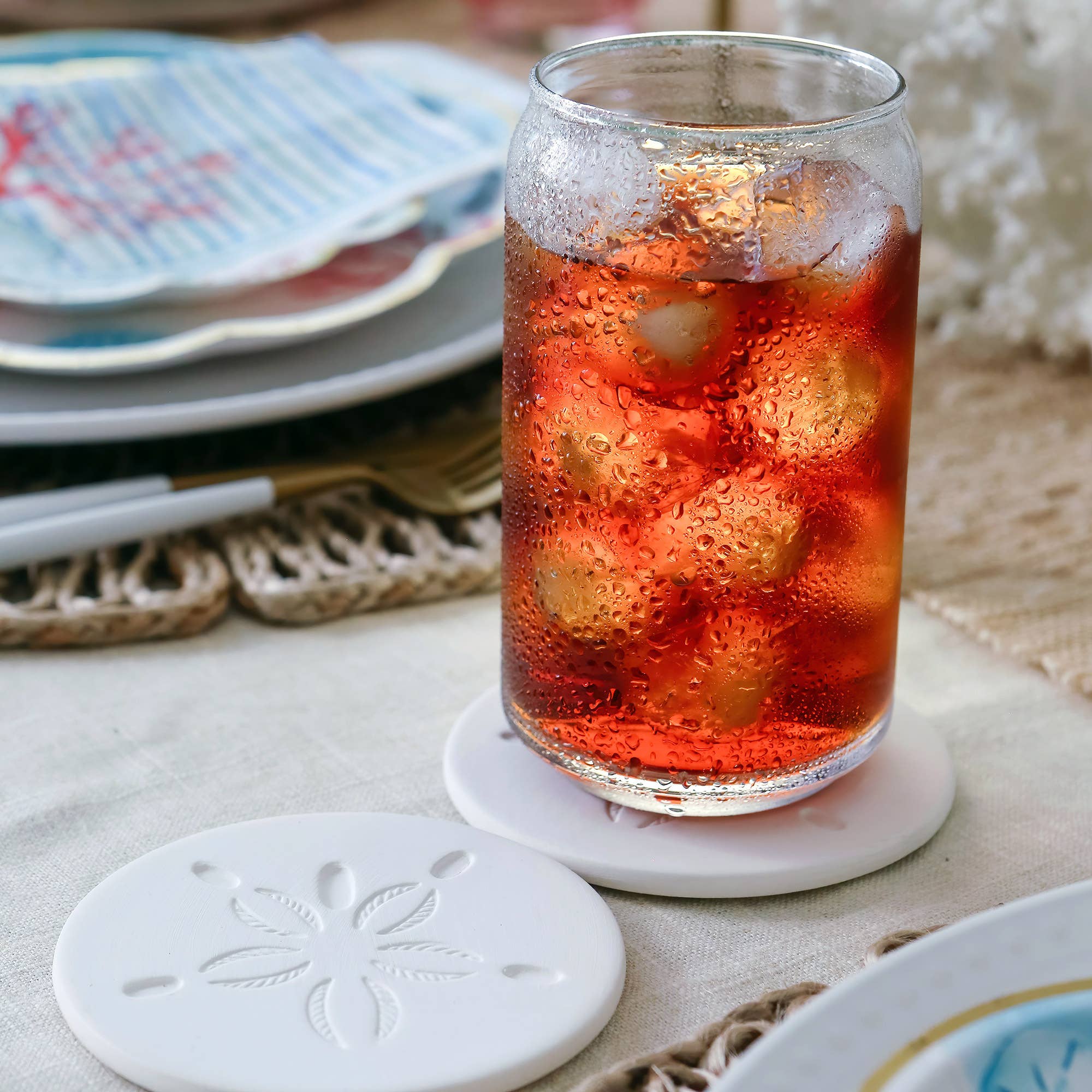 Kate Aspen - Wholesale Coasters - By the Shore Sand Dollar Drink Coaster Set of 45