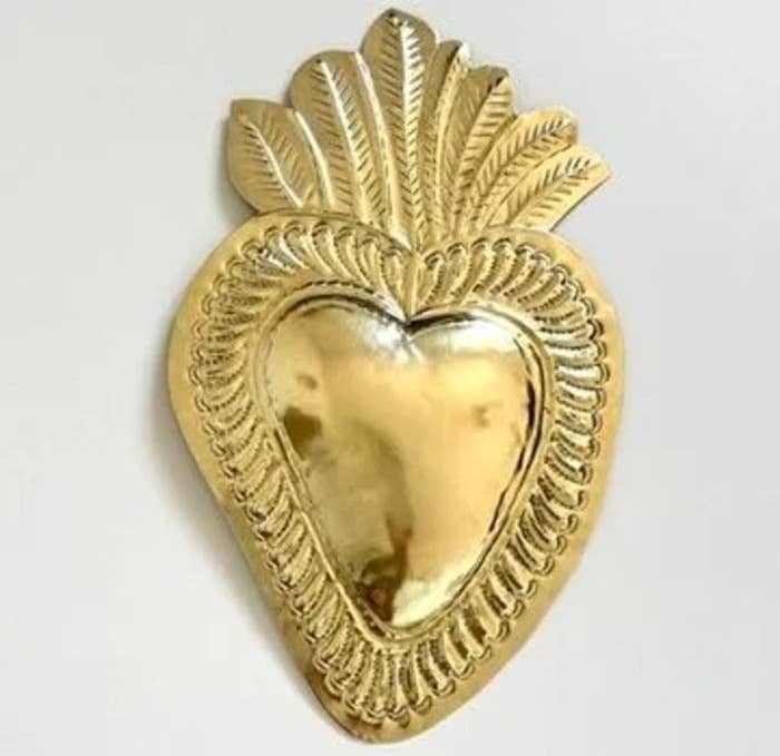 High crafty – Großhandel 3D-Wandkunst – 💛 Herz aus vergoldetem Messing – Handgefertigte Wanddekoration0