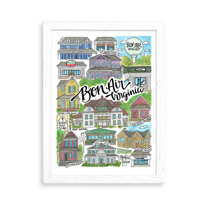 Affiche d'art Bon Air, VA pour la vente par Mad Kitchen Co.