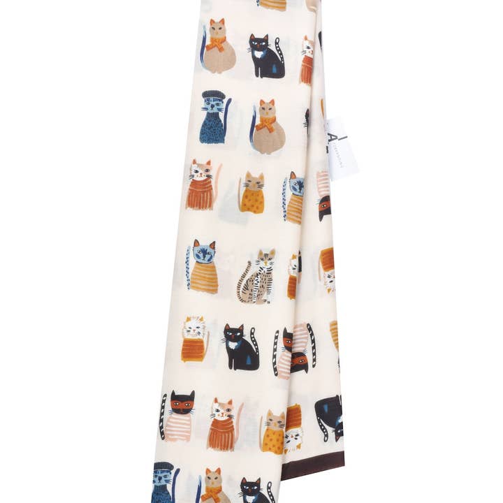 Funkyrel® Atzbranding Limited - Wholesale Sjaal - Dames - Scarvii sjaal met schattig cartoon kattenpatroon3