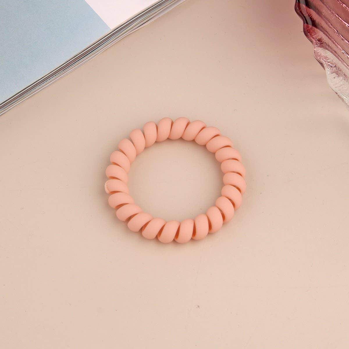 NINEXIS - Wholesale Hair Tie - CWAHA1379_SIMPLE FROSTED PHONE CORD HAIR TIE14