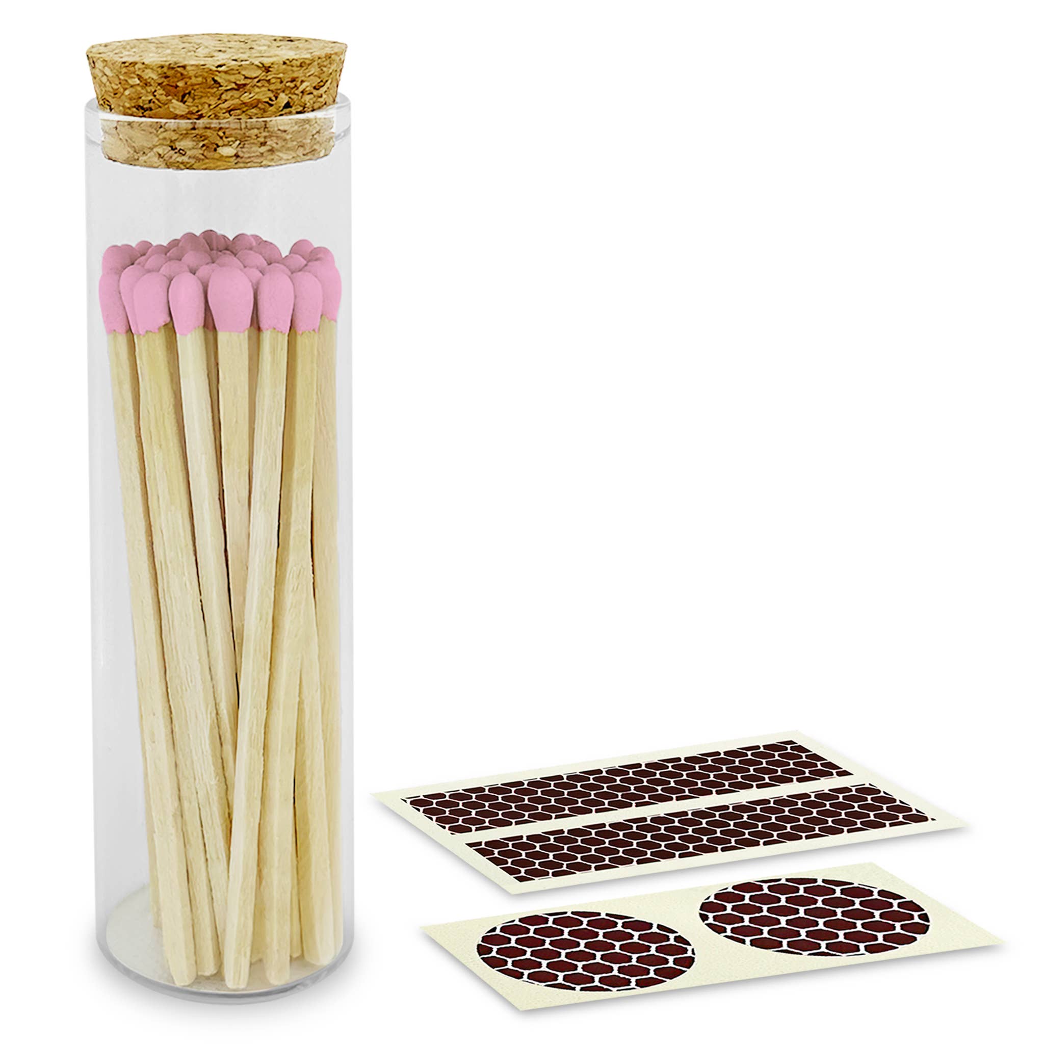 Thankful Greetings - Wholesale Matches - 4" Matches in Chic Cork Top Jar - Colors of Your Choice24