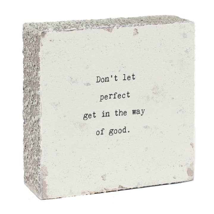 Art Block - Little Gem - Don't Let Perfect for wholesale by Cedar Mountain Studios