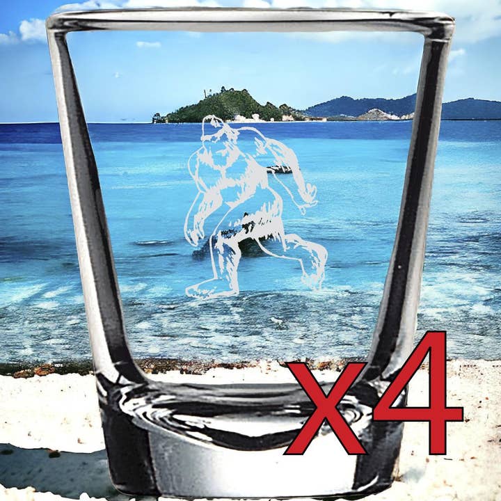 Bigfoot x4 2oz Premium Shot Glasses for Parties for wholesale by Texan Customs