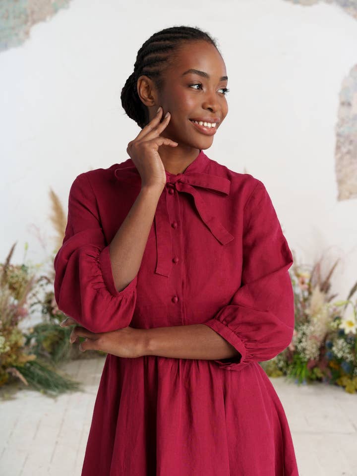 Son de Flor - Wholesale Dress - Women's - Jasmine Dress, 3/4 Sleeve2