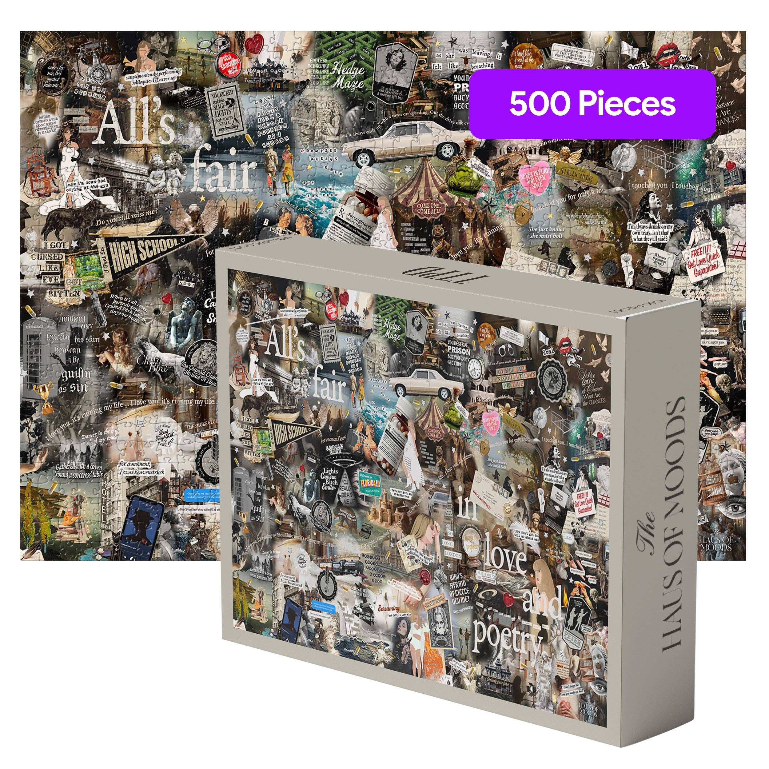 Haus of Moods - Wholesale Puzzle - Adult - Tortured Poets Era Lyrics & Easter Eggs Puzzle©1