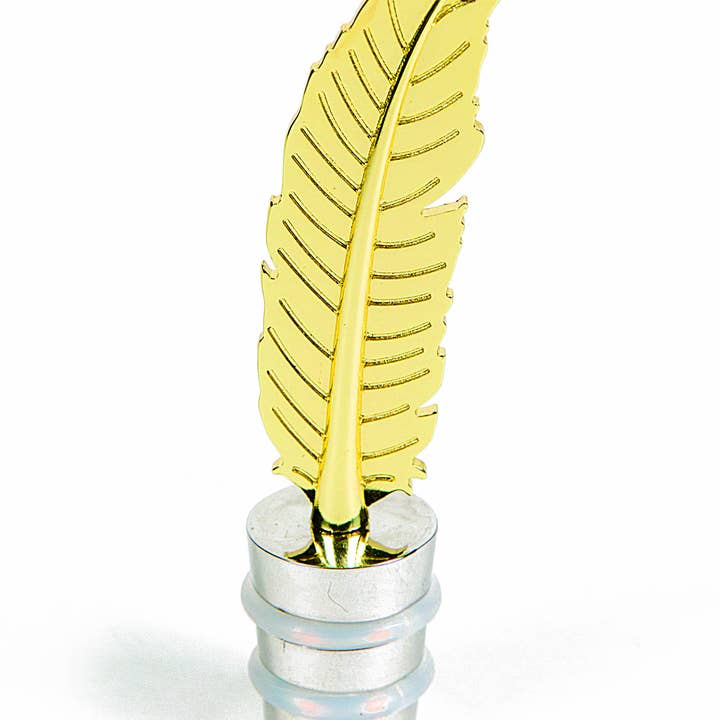 Ludi-Vin goldener Feder-Flaschenverschluss für den Großhandel von VINOLEM