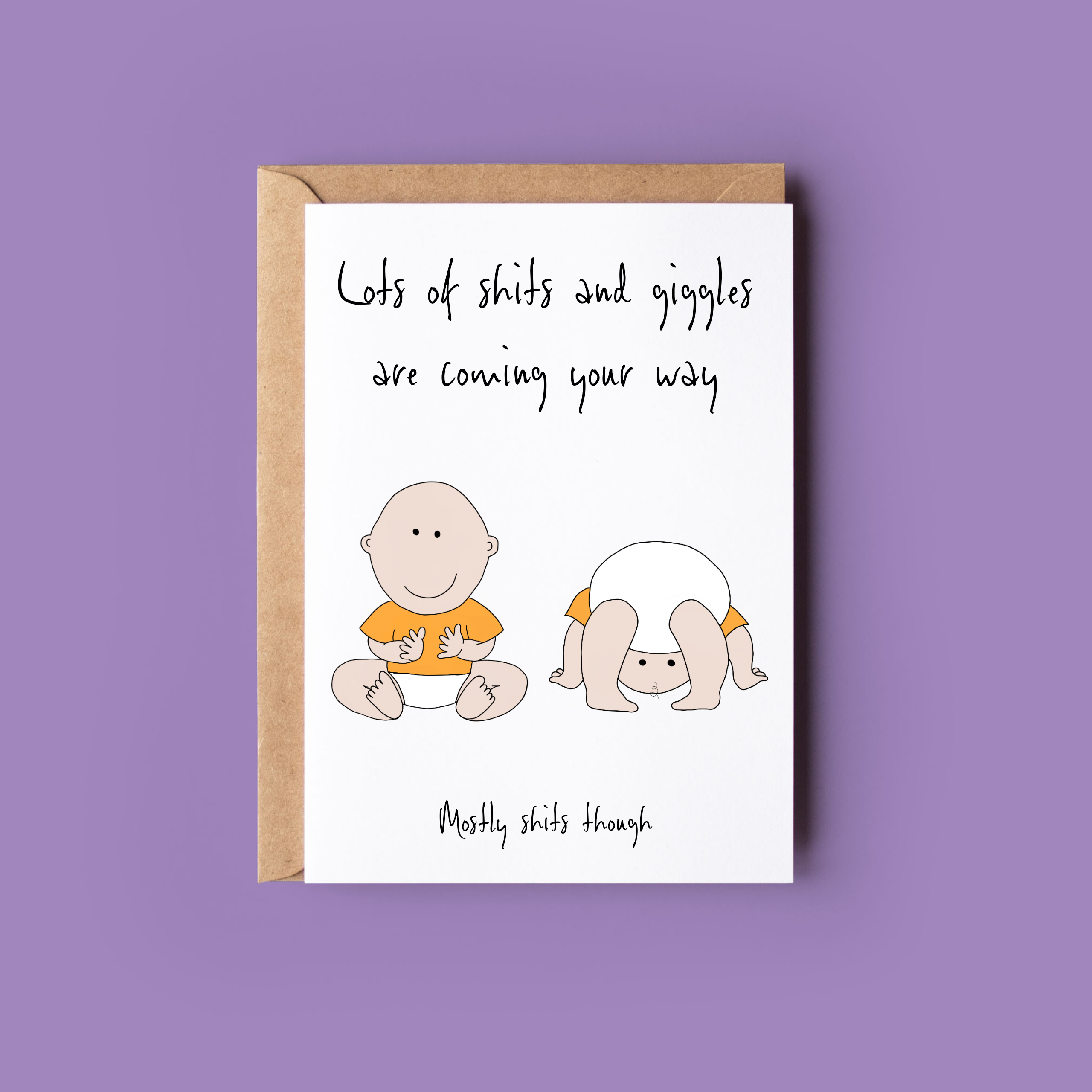 Wonky Cards - Wholesale Baby Card - Shits and Giggles1