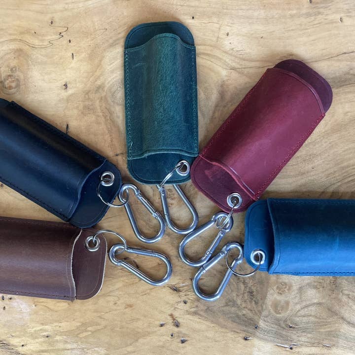 Quail Tail Laser Art - Wholesale Pocket Knife/Holder - Knife Sheath with Carabiner4