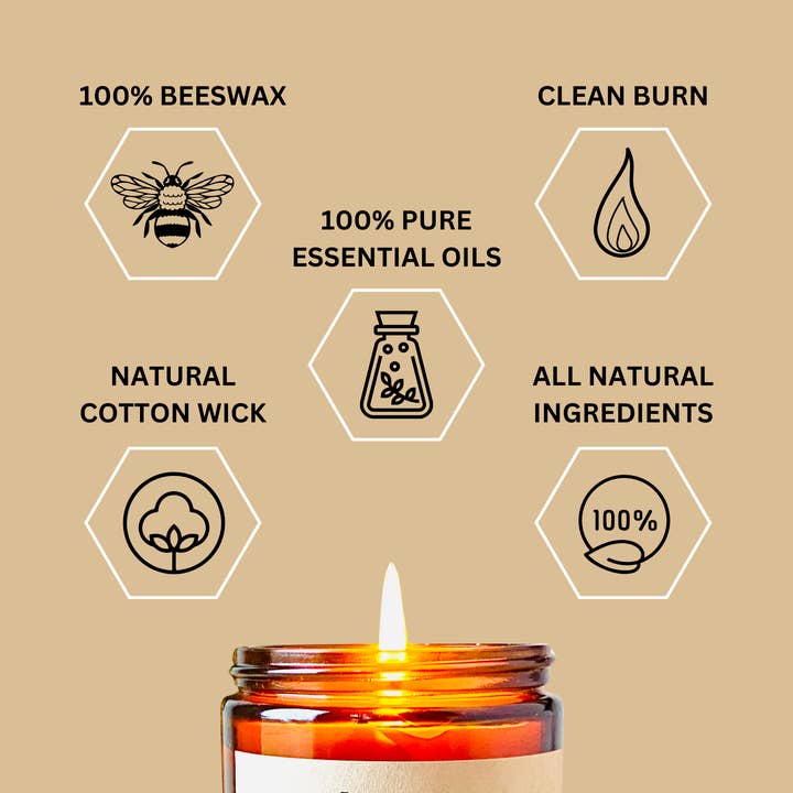 aire candle co. - Wholesale Jar/Filled Candle - lav eu beeswax candle
