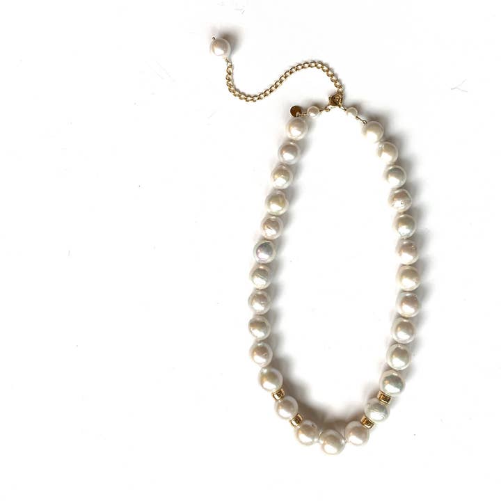 Solid Design Studios - Wholesale Beaded/Pearl Necklace - One-of-a-Kind Hand-Knotted Ultra Baroque Pearl Necklace With 14k Gold-Filled Rondelles2