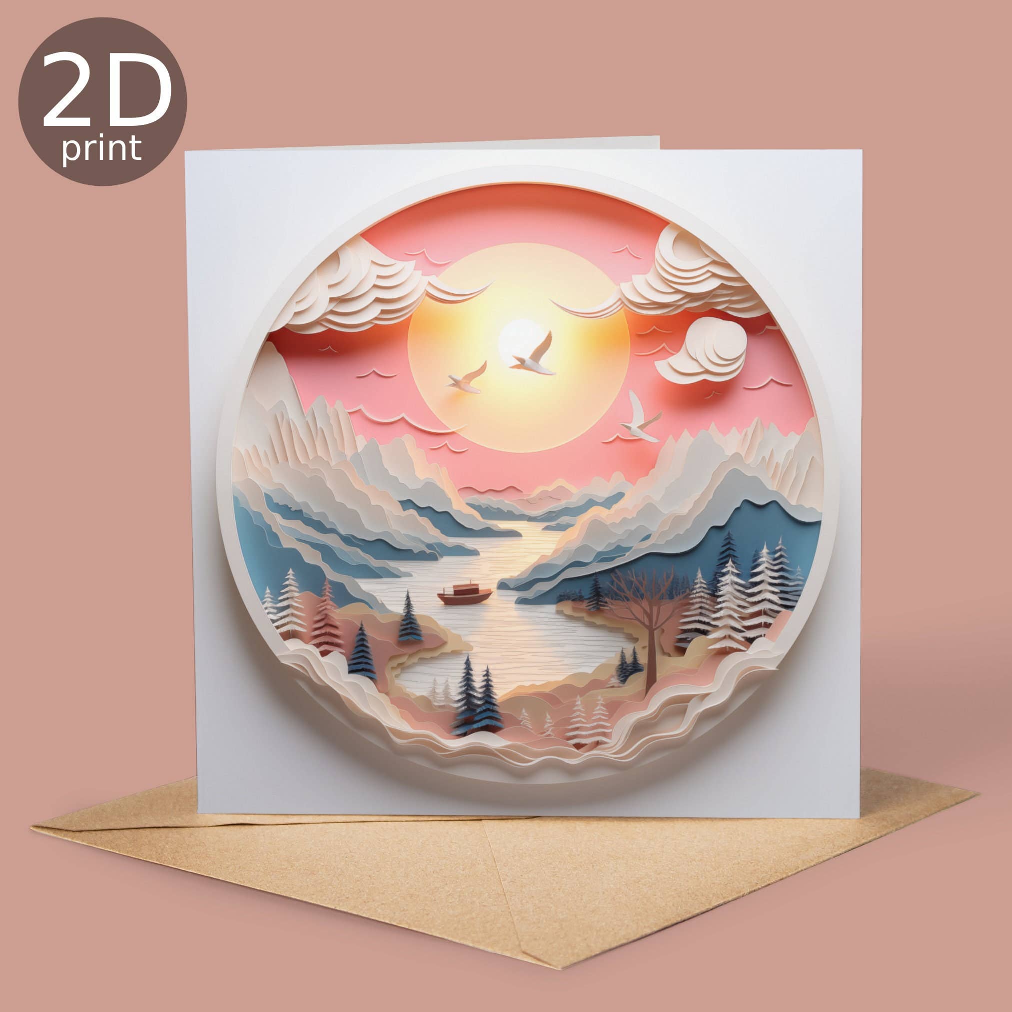 Good Post Day – wholesale Everyday greeting card – Sunset Landscape 2D Printed Card0