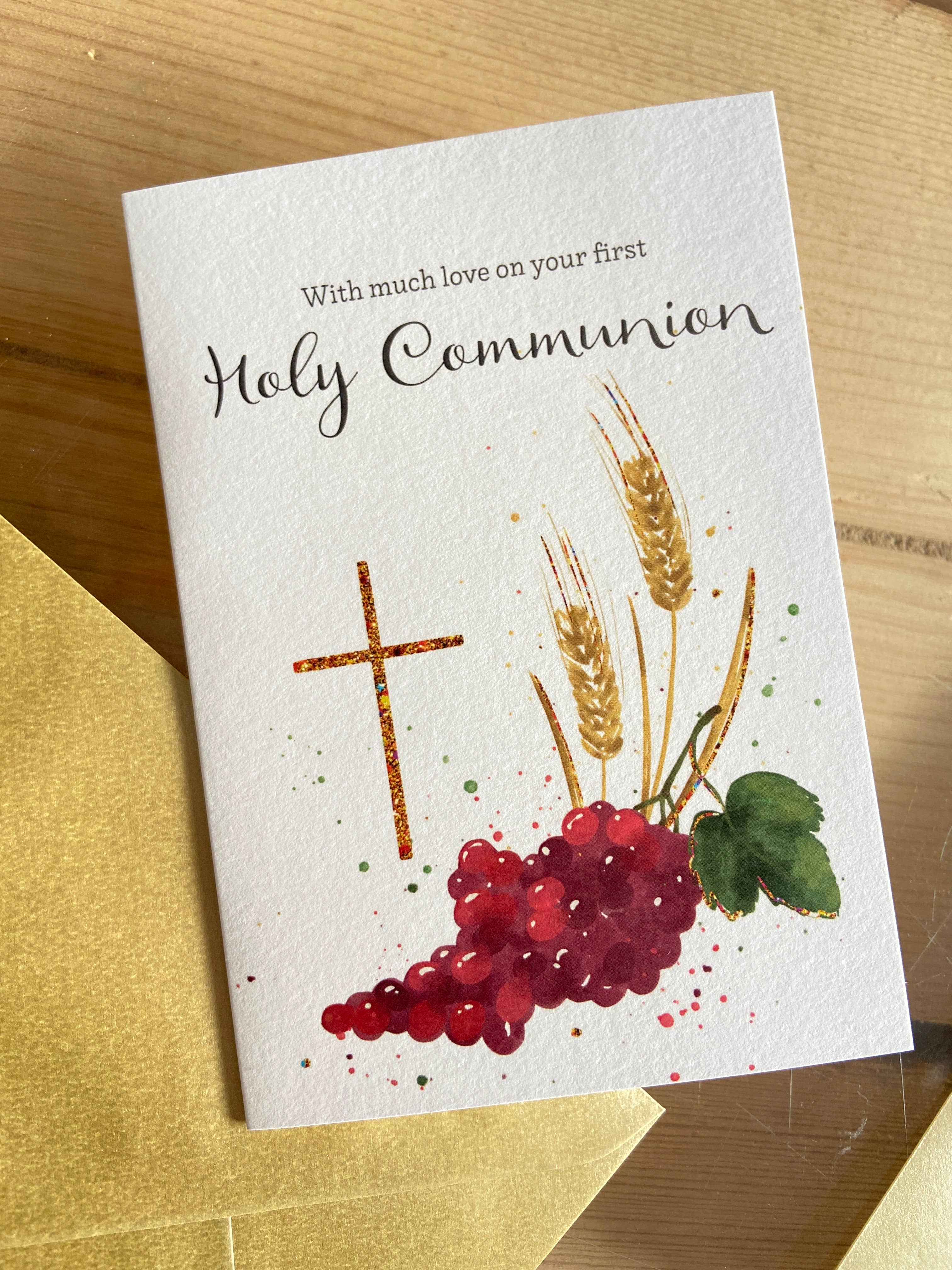 Dandelion Stationery - Wholesale Confirmation & Communion Card - First Holy Communion - Much Love - Greetings card2