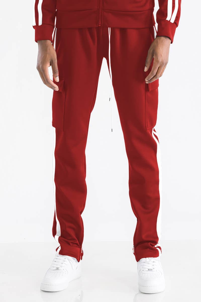 WEIV - Wholesale Athletic Sweatpants/Joggers - Men's - Two Stripe Cargo Pocket Track Pant Jogger1