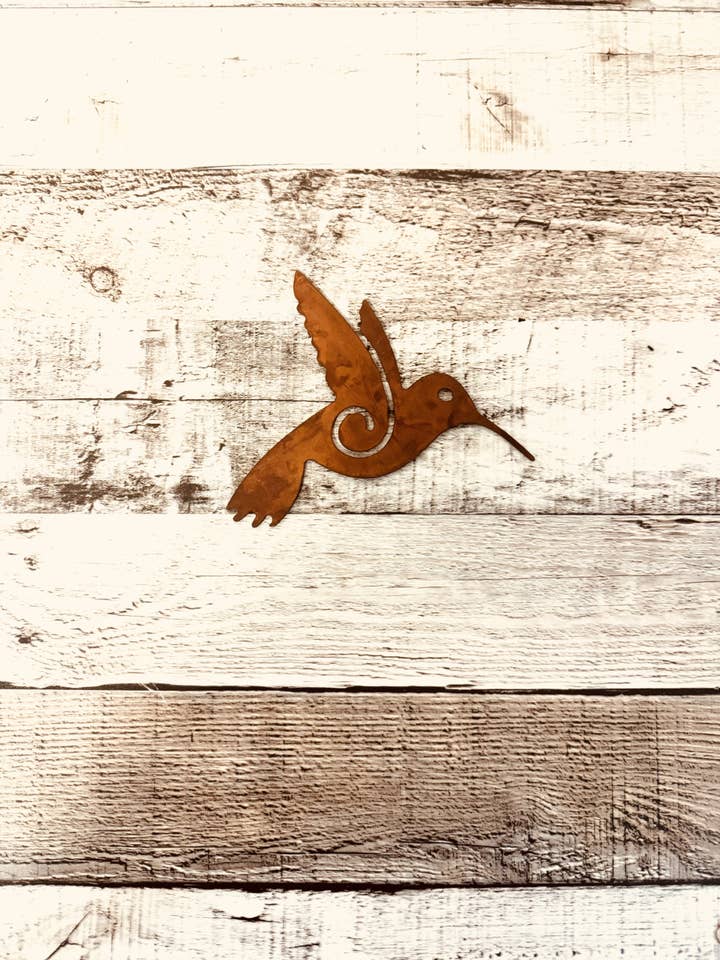 Spirit Hummingbird Rustic Metal Magnet Desert Gift for wholesale by Universal Ironworks USA