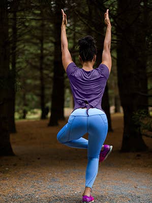 Tie Back Tee - Indigo para venta al por mayor de Katie K Active