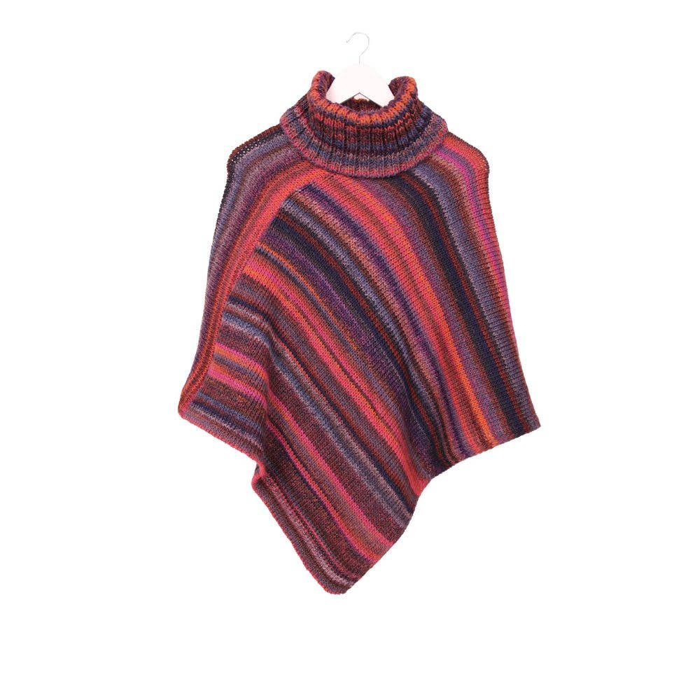MAISON BONNEFOY - Wholesale Poncho - Women's - RAFAEL - Multicolor poncho with large mesh6