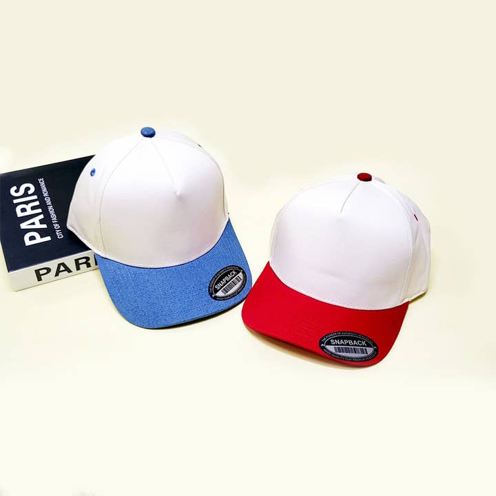Funteze - Wholesale Baseball Cap - Unisex - Tan Color Base Two Tone Snapback Hat