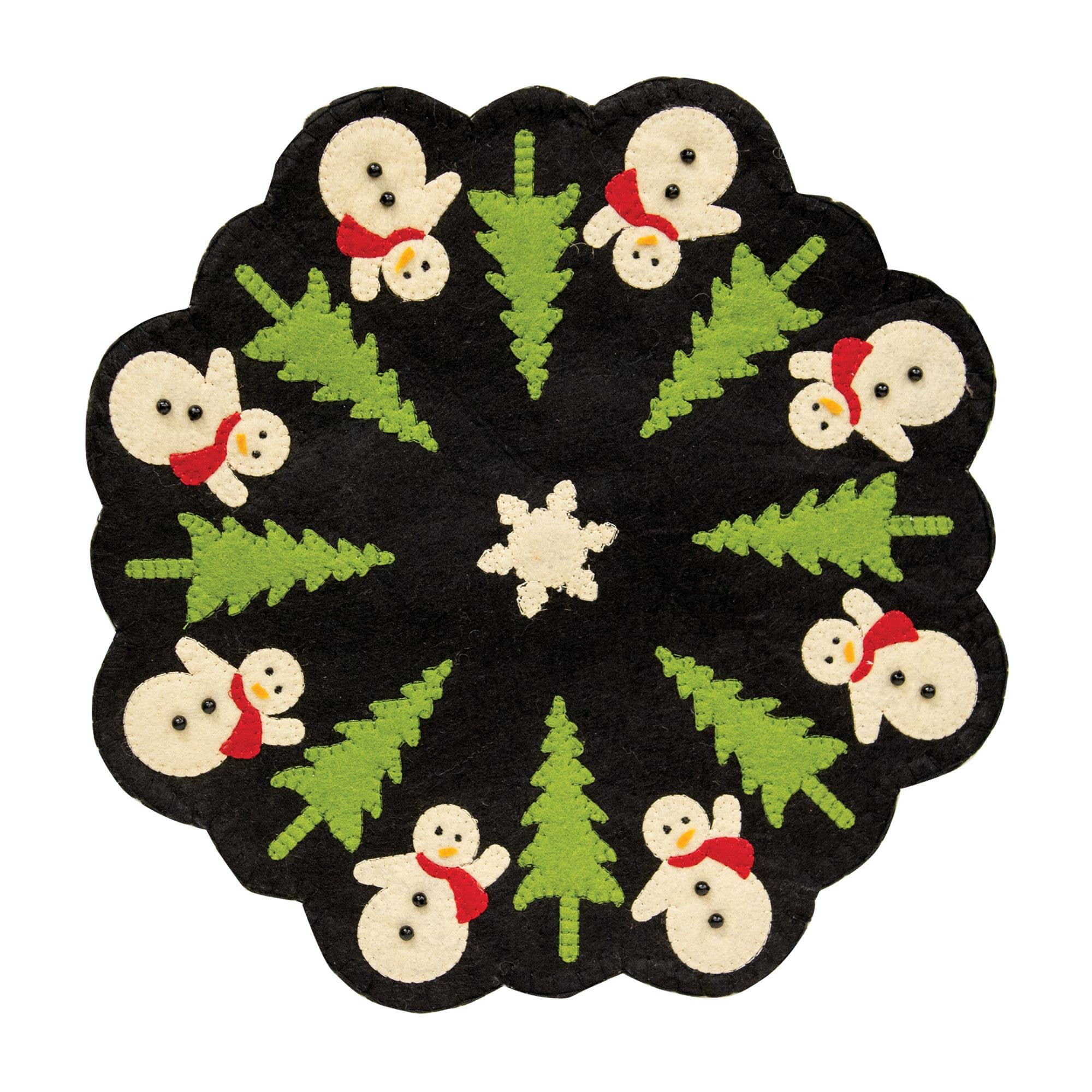 The Hearthside Collection - Wholesale Area Rug - Snowman and Christmas Tree Felt Mat ..0