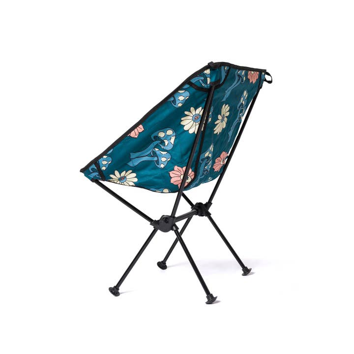 Dusty Teal Shrooms Quilted Packable Camp Chair for wholesale on Faire