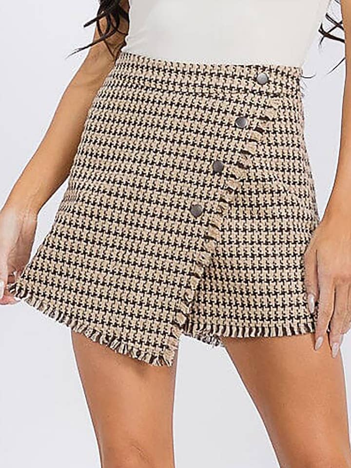 MINIFALDA CRUZADA DE TWEED CON CIERRE DE CREMALLERA para venta al por mayor de ROUSSEAU