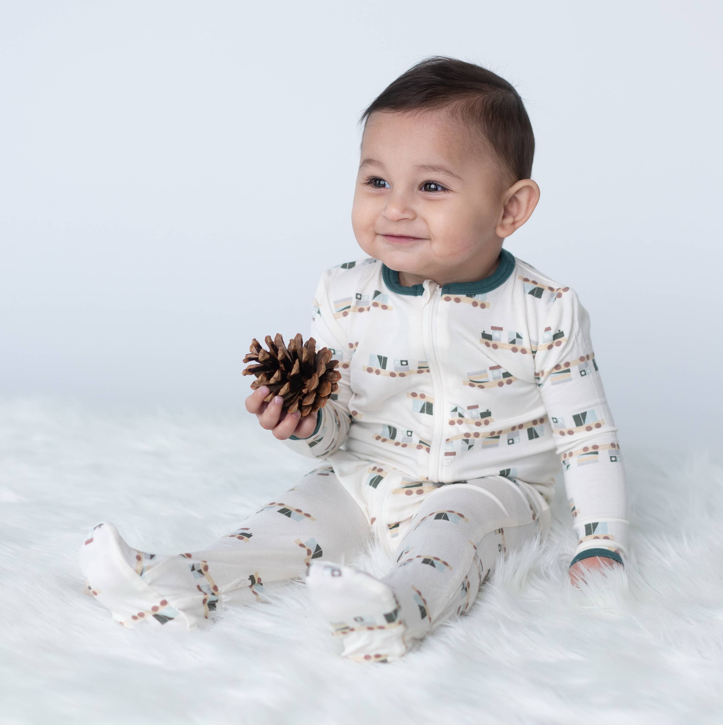 Silkberry Baby - Wholesale Sleepsuit - Baby - Bamboo Zip up Footed Sleeper (Print)5