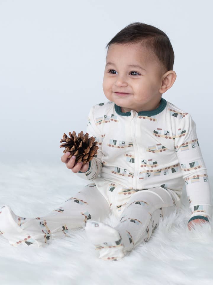Silkberry Baby - Wholesale Sleepsuit - Baby - Bamboo Zip up Footed Sleeper (Print)5