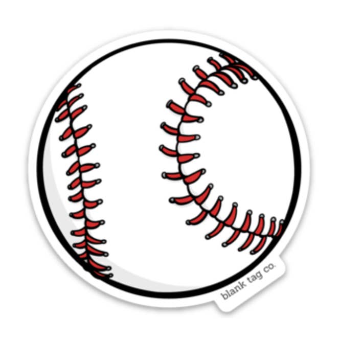 Blank Tag Co.® Baseball Waterproof Sticker for wholesale by Blank Tag Co. Stickers - Waterproof Stickers