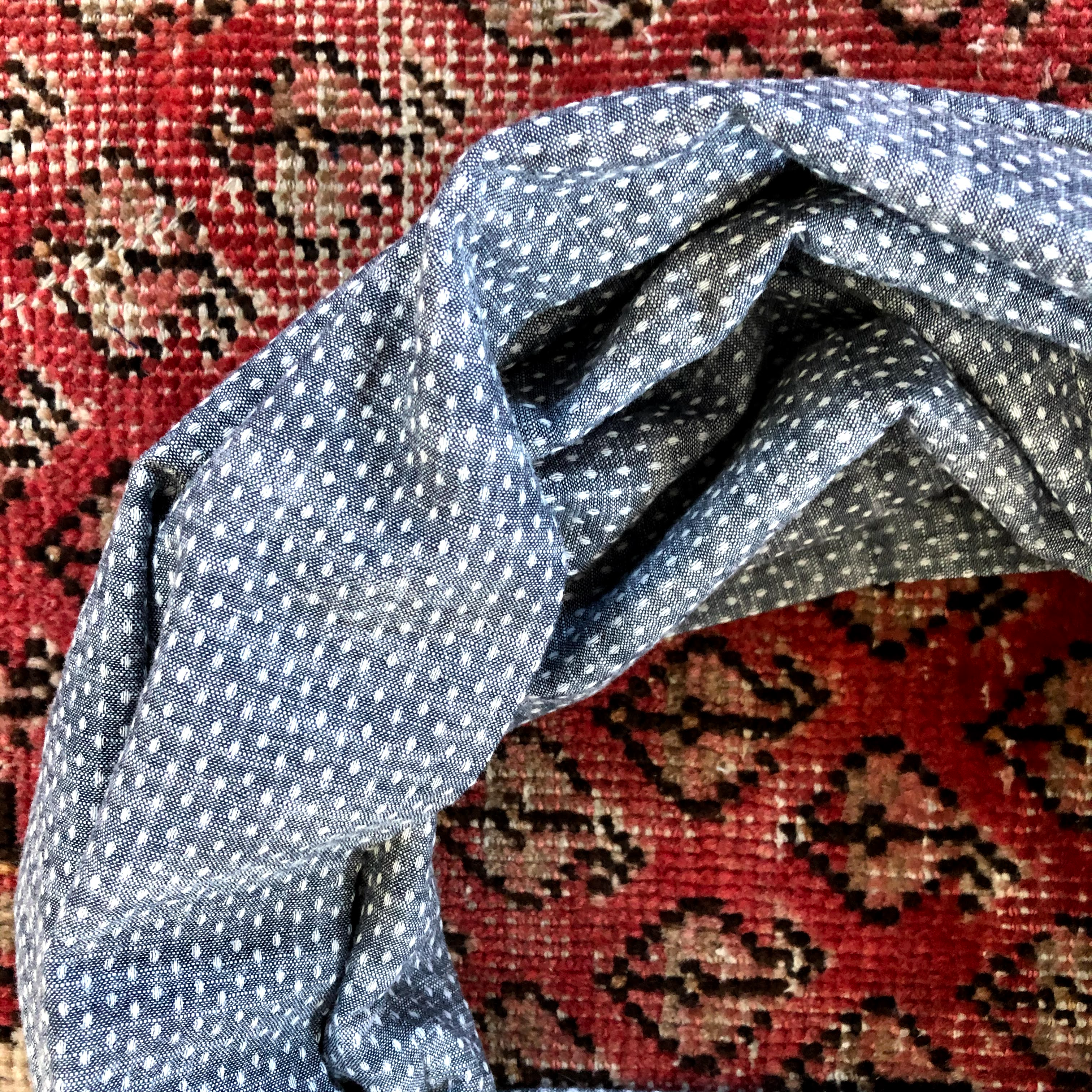 Nolan Provost - Wholesale Scarf - Women's - Chambray Dot Circle Scarf1