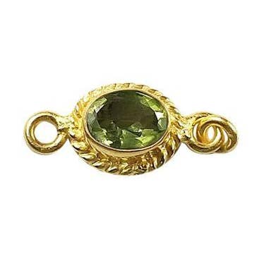 CG-276-PR-1H 18K guld Overlay sten stik Peridot for engroshandel hos Bali Designs