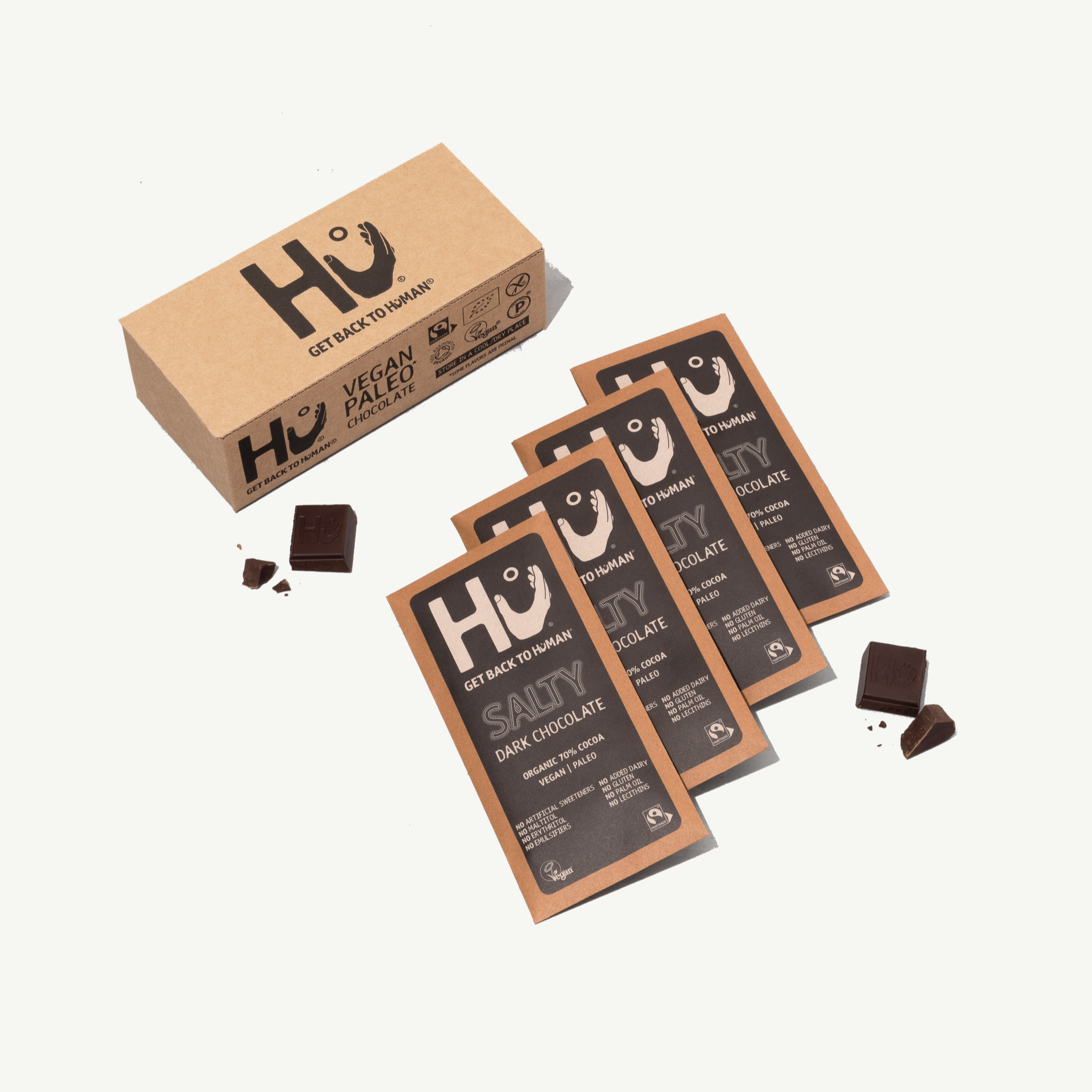 Hu – wholesale Chocolate bar – Hu Salty Dark Chocolate Bar - Box of 125