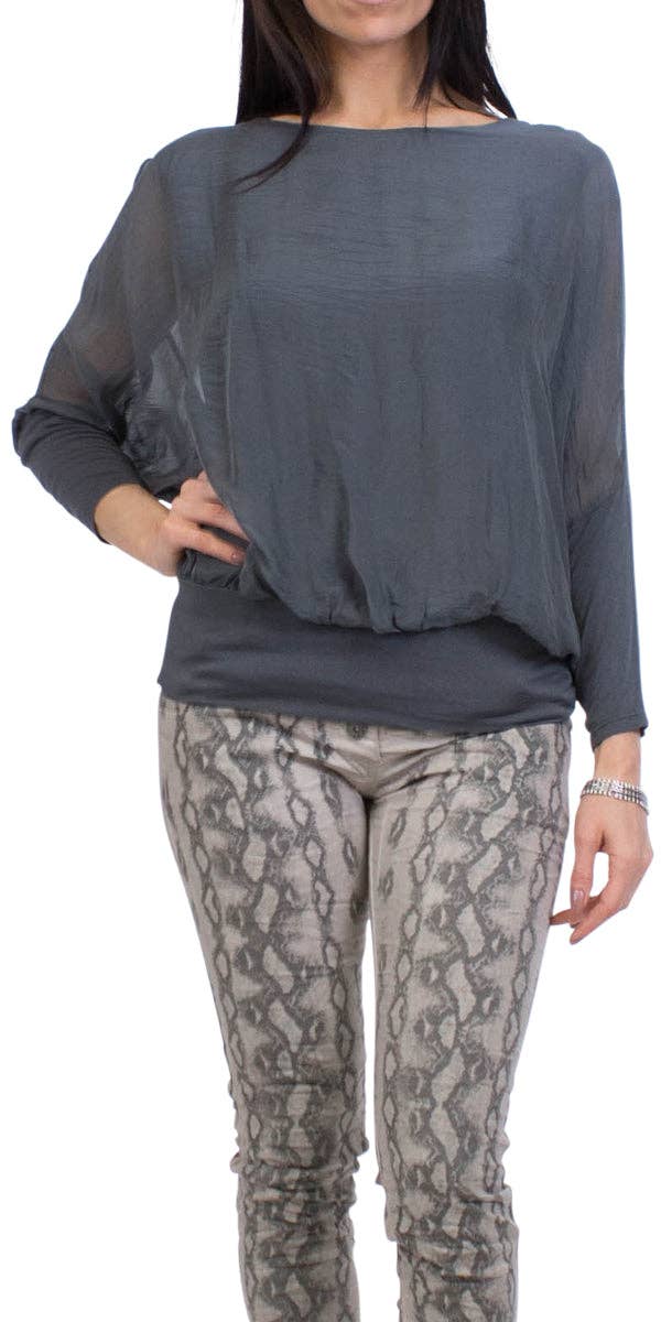 Gigi Moda - Wholesale Blouse - Women's - Sheer Batwing Blouse0