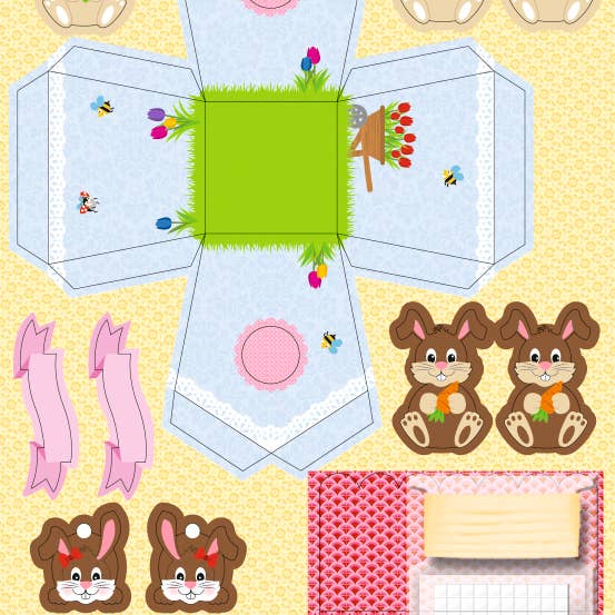 URSUS® / Buntpapierfabrik Ludwig Bähr GmbH & Co. KG - Wholesale DIY Craft Kit - Paper Birdhouses “Bunny”2