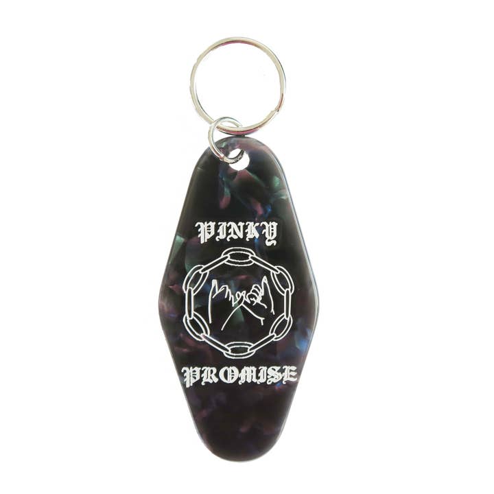 Cousins Collective – wholesale Keychain – Unisex – Pinky Promise Motel Keytag Keychain - Black