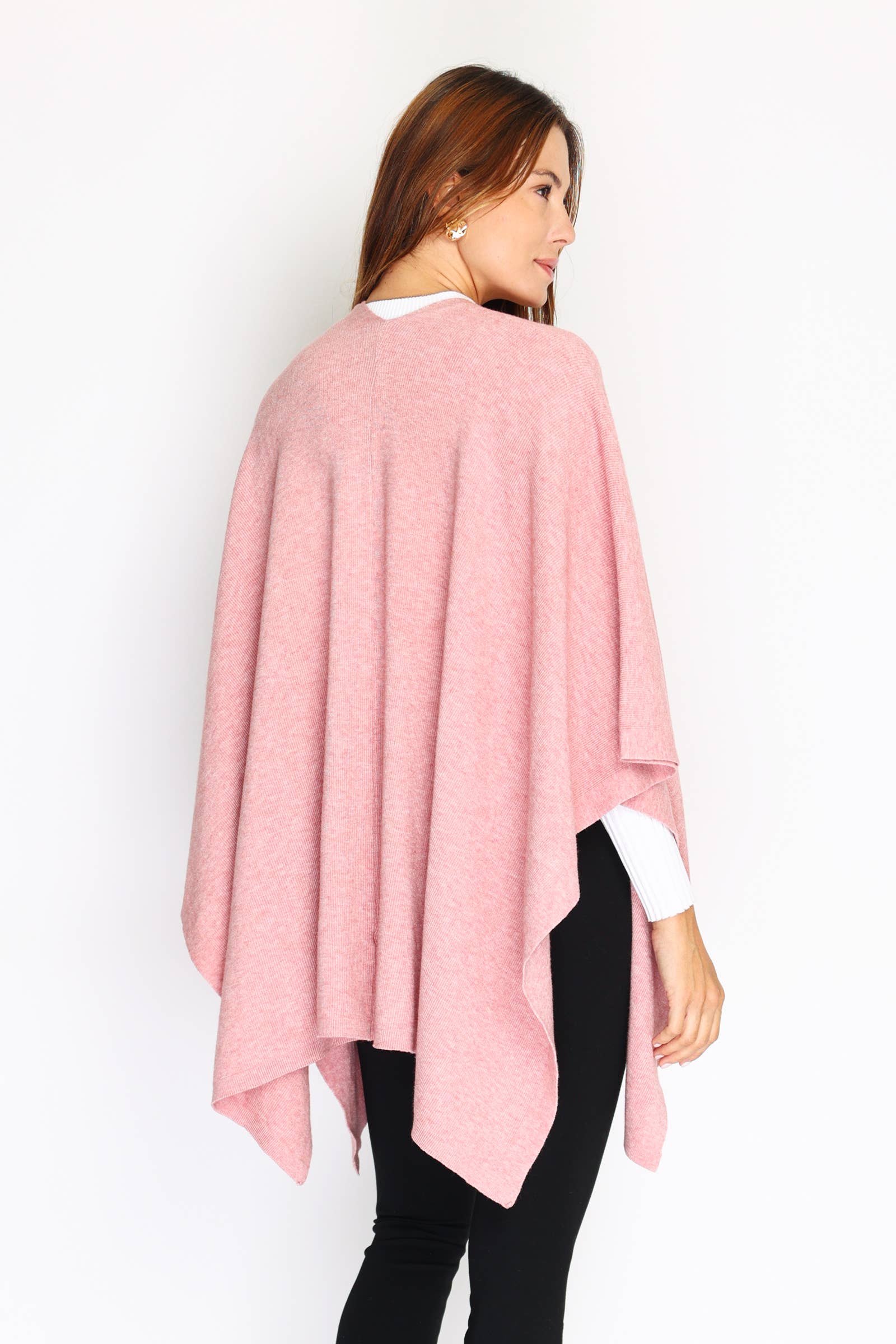 ORNELLA PARIS - Wholesale Poncho - Women's - Ponchos with one button LEL-G8757

8