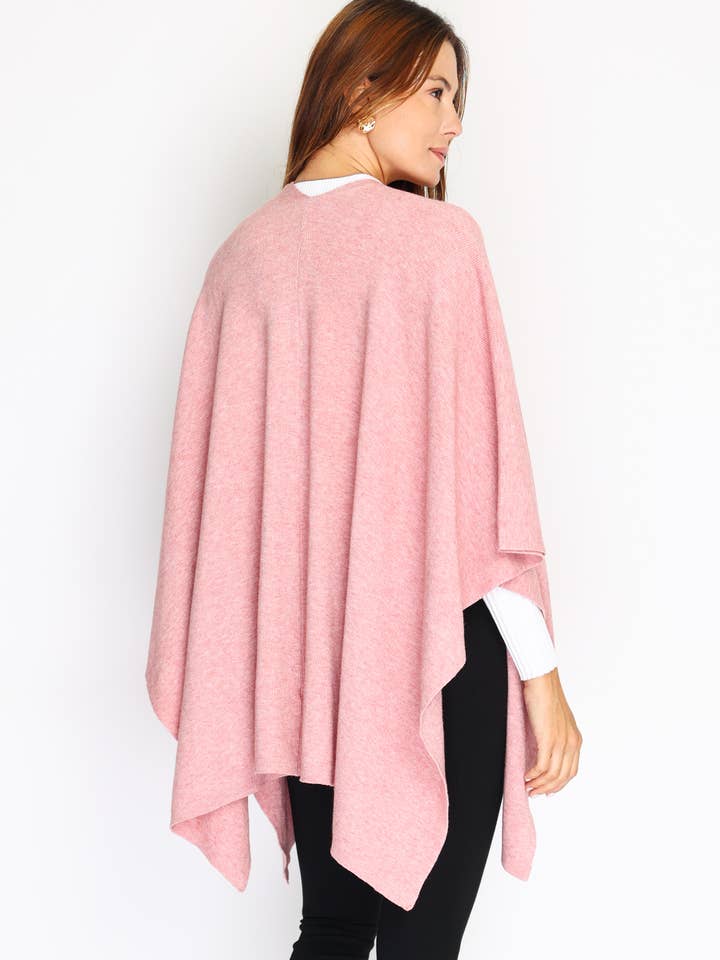 ORNELLA PARIS - Wholesale Poncho - Women's - Ponchos with one button LEL-G8757
8