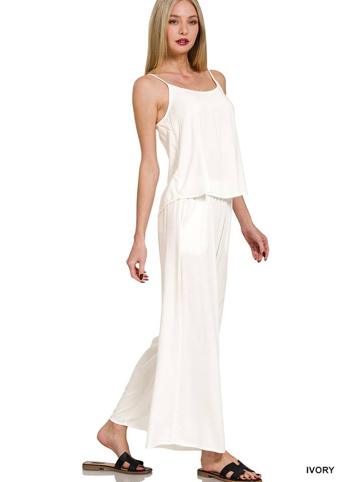 42POPS - Wholesale Lounge Set - Women's - .0802 Rayon Cami & Pants 2pc Set SI-274436