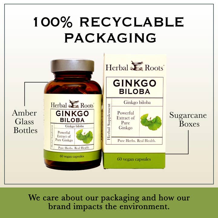 Herbal Roots - Wholesale Oral Supplement/Vitamin - Herbal Roots Organic Ginkgo Biloba Capsules4