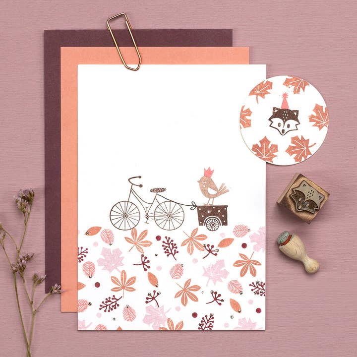 Perlenfischer - Wholesale Rubber/Decorative Stamp - 5x Stamp | Bicycle Trailer1