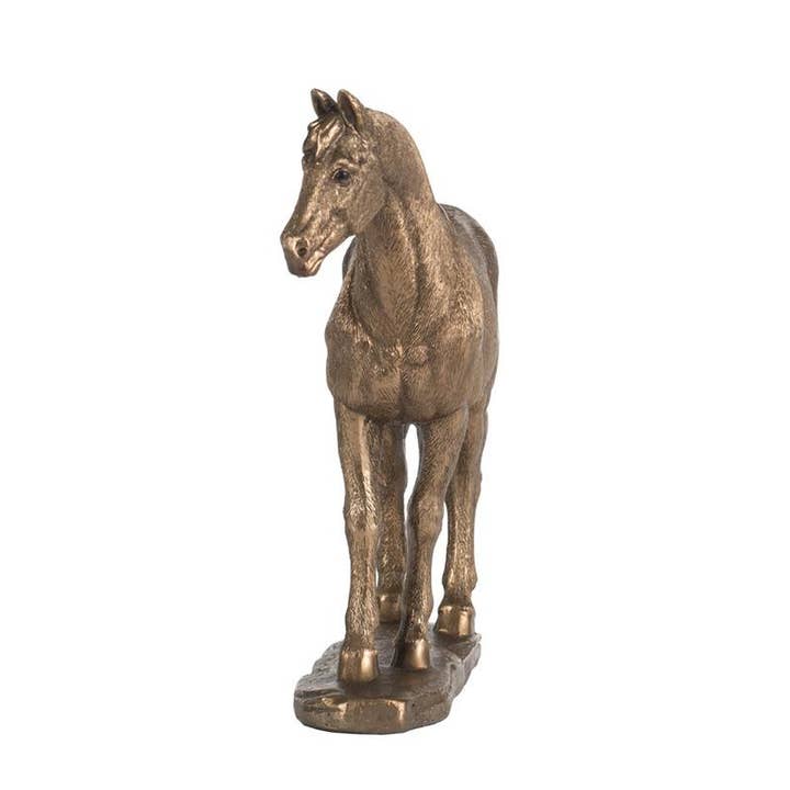 A&B Home Group Inc. - Wholesale Decorative figurine - 8.5x2.5x7" Rustic Polyresin Standing Horse Statue - Copper7