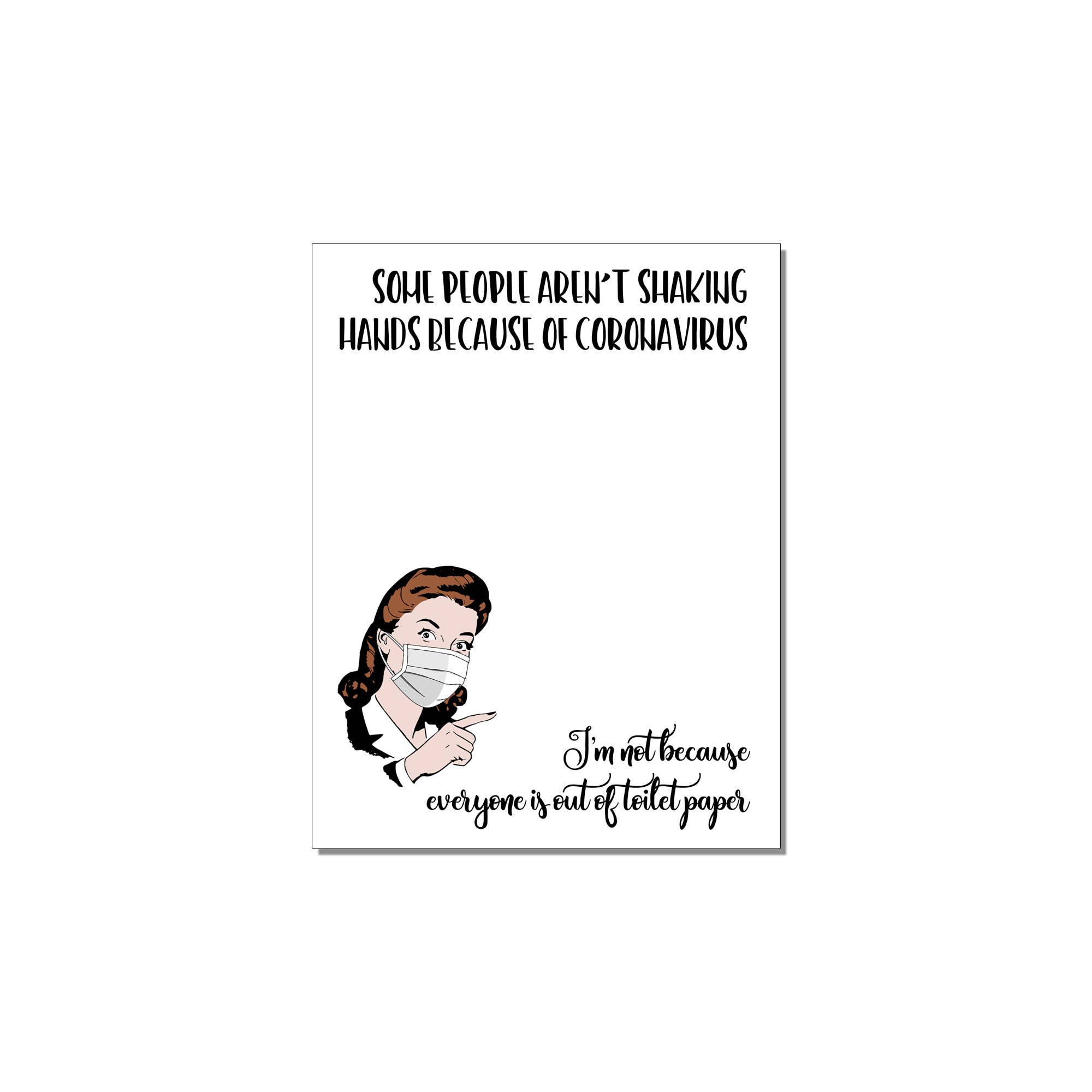 Masked Coronavirus Witty Women Notepad - Out of TP