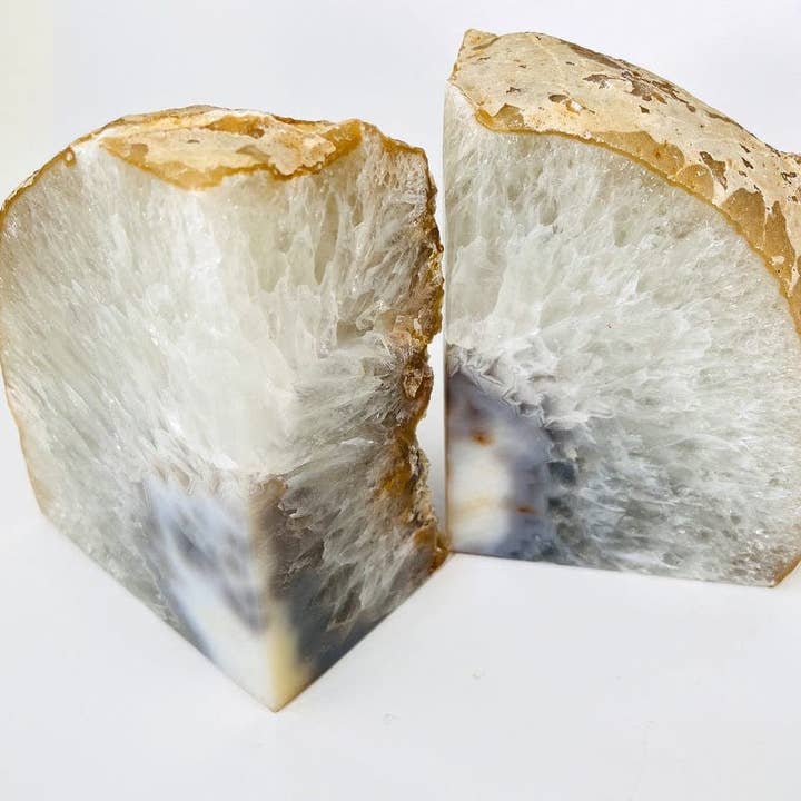 Rock Paradise - Wholesale Bookend - Crystal Natural Agate Geode Bookend Pair 9-12 lb Home Decor3