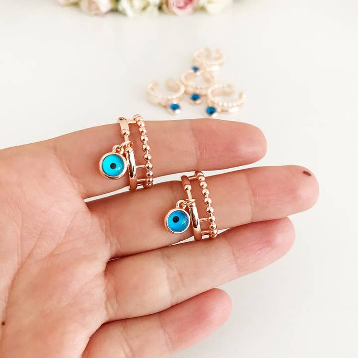 Evileyefavor - Wholesale Cocktail/Statement Ring - Greek Evil Eye Charm Ring4