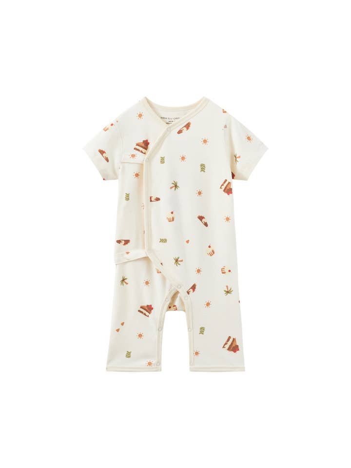 Baby Organic Kimono Romper-Dessert Party for wholesale by Norsu Organic