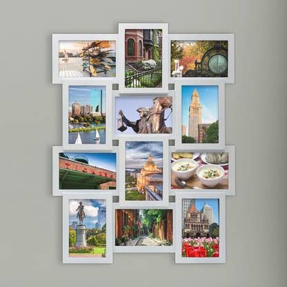 The Melannco 12- Cadre photo collage blanc ouverture pour la vente par Mikasa Home Accents