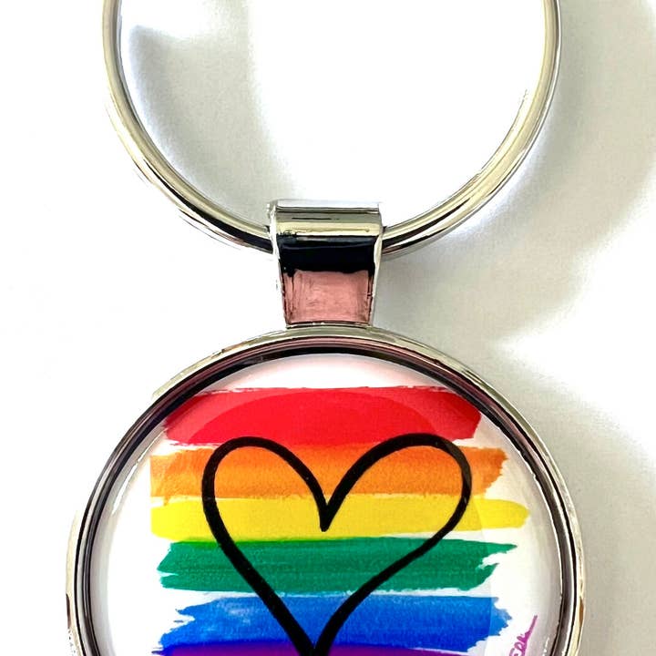 Mary Ellis - Wholesale Keychain - Unisex - Maryland Rainbow Heart Keychain