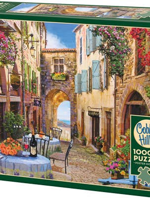 French Village 1000 Piece Jigsaw Puzzle - Poster Included for wholesale by Cheatwell Games