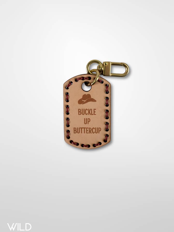 Buckle Up Buttercup - Dog Tag for wholesale by Wild Threads