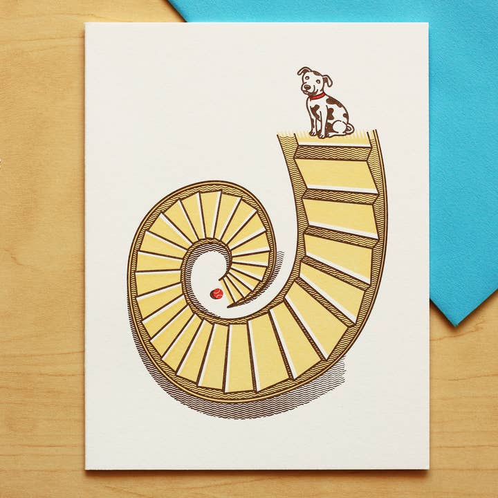 Carte typographique Hopeful Dog pour la vente par Fickle Hill Letterpress